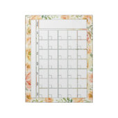  Maandelijkse Planner voor Peach Floral Notitieblok (Linkerzijde)