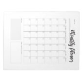 Maandelijkse planning notitieblok (Voorkant)