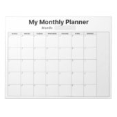 Maandelijkse planning notitieblok (Voorkant)