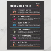 Maandelijkse planning van geplande gebeurtenissen flyer (Voorkant)