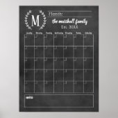 Maandelijkse reeks van het Chalkboard Monogram Age Poster (Voorkant)