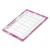 Maandelijkse roze en gouden kalenderlaptop notitieblok (Schuin)