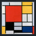 Maandelijkse samenstelling Rood, Geel, Blauw, Zwar Poster<br><div class="desc">Samenstelling met rood,  geel,  blauw en zwart door Piet Mondriaan (1921).</div>