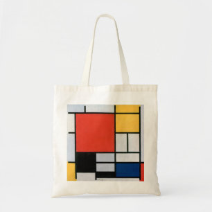 Maandelijkse samenstelling Rood, Geel, Blauw, Zwar Tote Bag