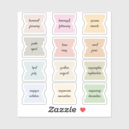 Maandelijkse Script Index Tabs Journal Scheidingst Sticker