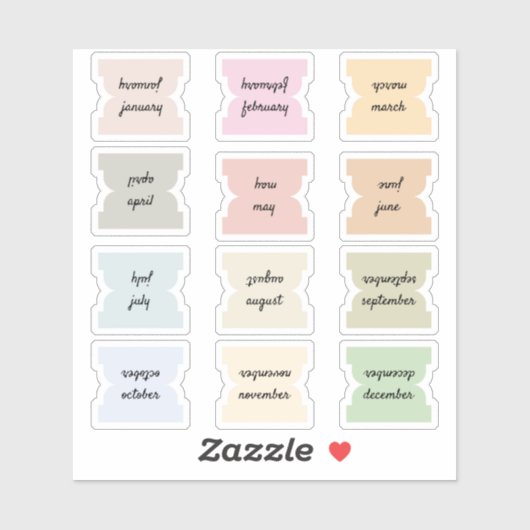 Maandelijkse Script Index Tabs Journal Scheidingst Sticker (Vel)