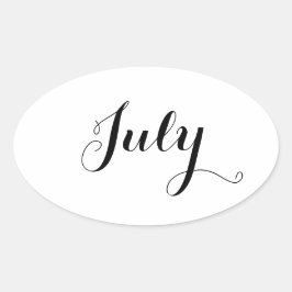 Maandelijkse Stickers: Juli Ovale Sticker