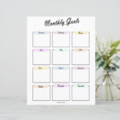 Maandelijkse streefdoelen Planner (Staand voorkant)