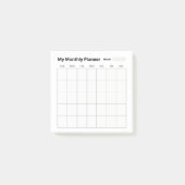 Maandelijkse Studie Planner Post-it® Notes (Voorkant)