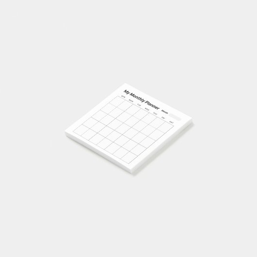 Maandelijkse Studie Planner Post-it® Notes (Schuin)