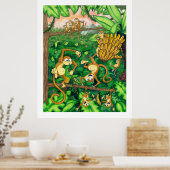 Maandelijkse tijd #2 - Dieren - 32 x 40 Poster (Keuken)