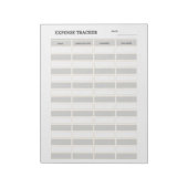 Maandelijkse uitgaventracker  notitieblok (Linkerzijde)