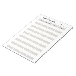 Maandelijkse uitgaventracker  notitieblok