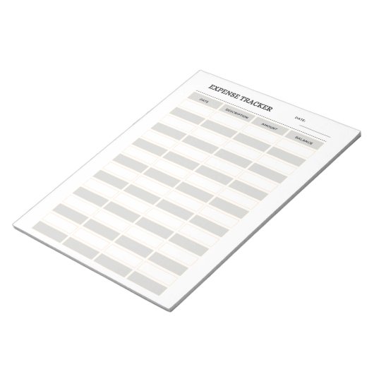 Maandelijkse uitgaventracker  notitieblok (Schuin)