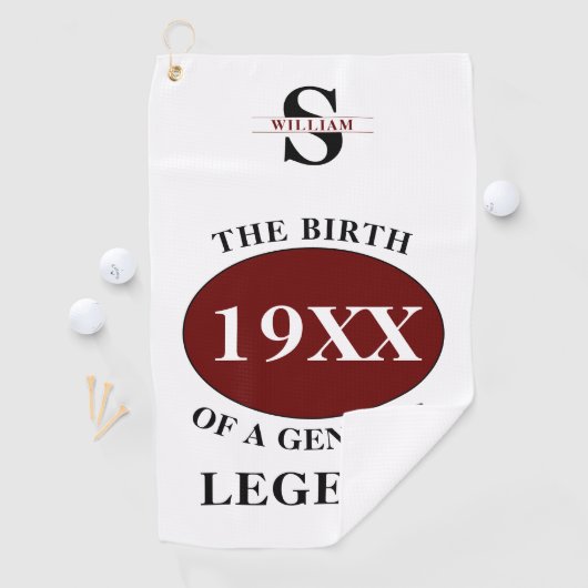 Maandelijkse vaderdag Legende ieder jaar naam Golfhanddoek (Insitu)