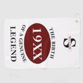 Maandelijkse vaderdag Legende ieder jaar naam Golfhanddoek (Horizontaal)