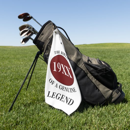 Maandelijkse vaderdag Legende ieder jaar naam Golfhanddoek (Groen)