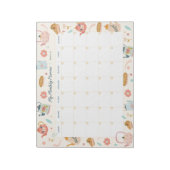 Maandelijkse verkapte planner Tea Party Notitieblok (Linkerzijde)