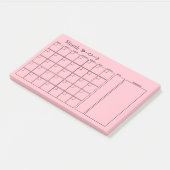 Maandelijkse verkorte platenbank post-it® notes (Schuin)