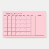 Maandelijkse verkorte platenbank post-it® notes (Voorkant)