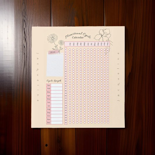 Maandelijkse Vrouw cyclus Vriendperiode Notitieblok