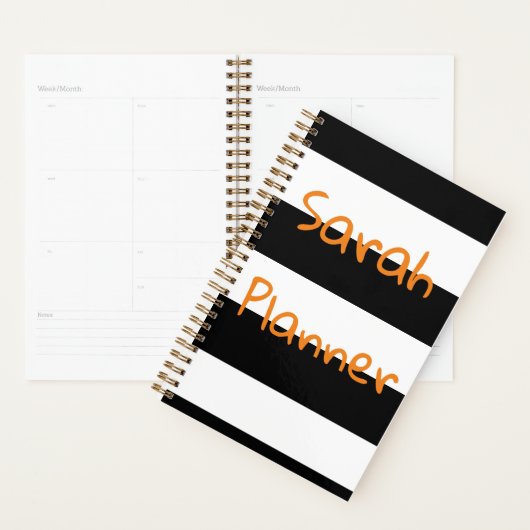 Maandelijkse weekplanning per dag. Zwart-wit Planner (Display)
