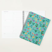 Maandelijkse wildbloemplanner in turquoise planner (Display)