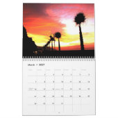 Maandelijkse zonsondergang strandkalender kalender (Mar 2027)