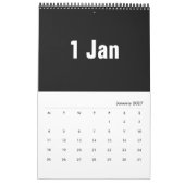 Maanden in het wit 2025 kalender (Jan 2027)