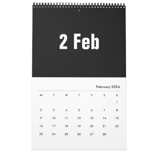 Maanden in het wit 2025 kalender (Feb 2026)
