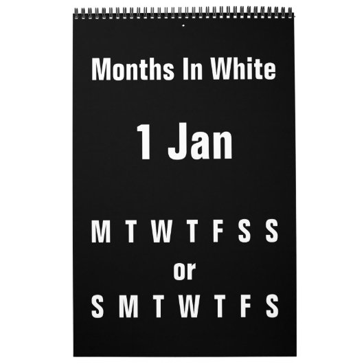 Maanden in het wit 2025 kalender (Hoes)