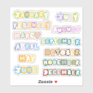 maanden van een jaars journaalstickers sticker