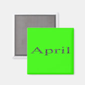 Maanden van het Jaar - April Magneet (Voorkant / Achterkant)