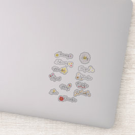 Maanden van het jaar Flower Sticker Set