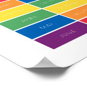 Maanden van het jaar kleurrijk educatief poster (Hoek)