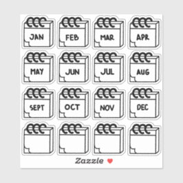 Maanden van het jaar Multi-Pack Sticker
