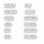 Maanden van het Jaar Sticker Set (Voorkant)