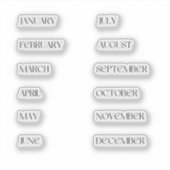 Maanden van het Jaar Sticker Set Art Deco (Voorkant)