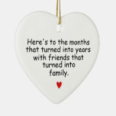 Maanden veranderd in jaren, vrienden wendde zich t keramisch ornament (Rechts)