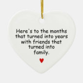 Maanden veranderd in jaren, vrienden wendde zich t keramisch ornament (Voorkant)