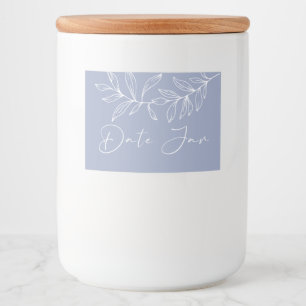 Maandenhout Bloemen Date Night Jar Voedselcontainer Etiket