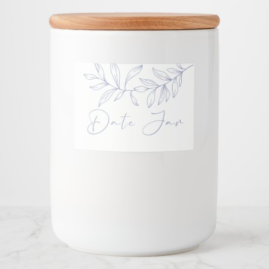 Maandenhout Bloemen Date Night Jar Voedselcontainer Etiket (Voorkant)