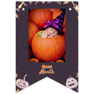 Maandfoto van Little Pumpkin Halloween Vlaggetjes