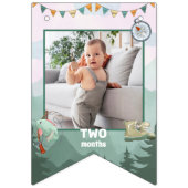 Maandfoto van One Happy Camper Birthday Vlaggetjes (Tweede vlag)