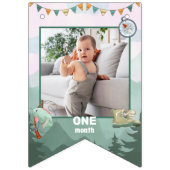 Maandfoto van One Happy Camper Birthday Vlaggetjes (Eerste vlag)