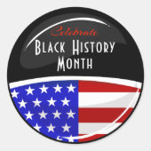 Maandgebeurtenis negengeschiedenis vieren ronde sticker (Voorkant)