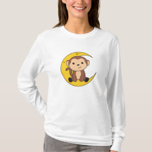 Maandieren en zoete dieren apen voor kinderen t-shirt