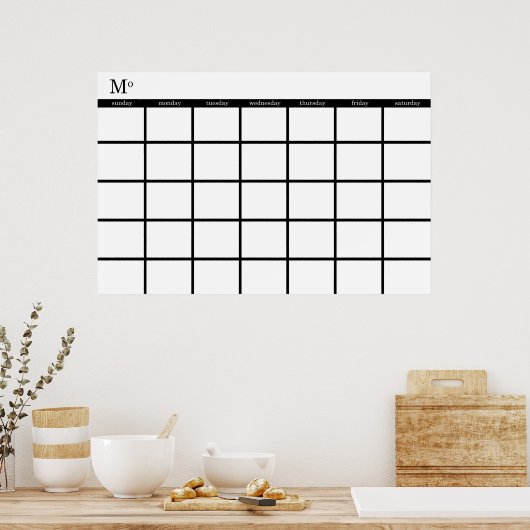 Maandkalender : Poster (Keuken)