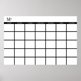 Maandkalender : Poster