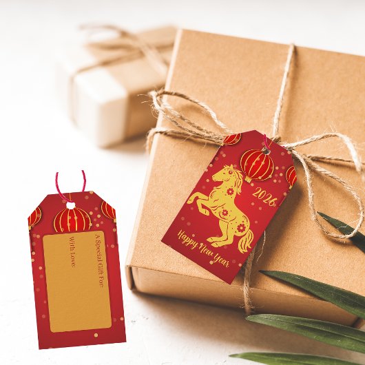 Maandnieuwjaar 2026 | Jaar van het Paard Cadeaulabel